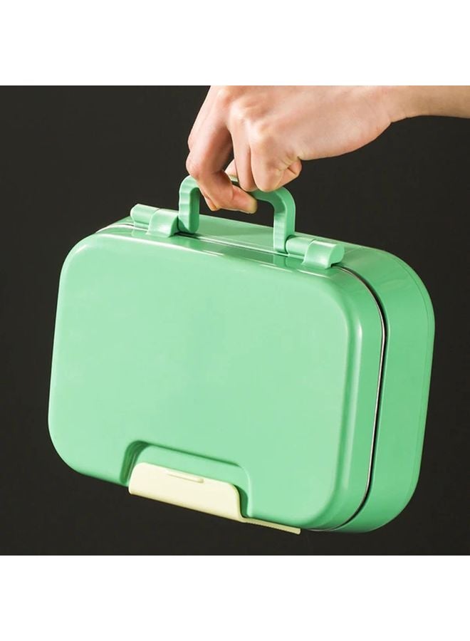 Green Stainless Steel Insulated Lunch Box 3 Compartments Sealed For Students Adults - Image 5